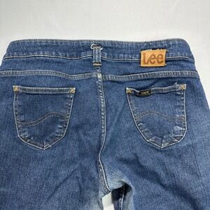 Lee Leola Jeans 32x32 Vintage Y2K Flare Leg Low Rise Medium Wash Denim
